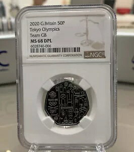 2020 �`�[�� GB ���� 2020 �I�����s�b�N 50 �y���X 50 �y���X �R�C�� NGC MS68 DPL ������