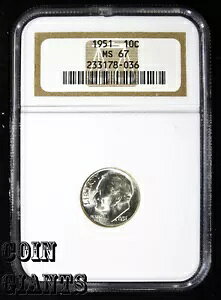 1951 [Yxg _C NGC MS67 X[p[ WF nCO[h RC 10c 10 Zĝ BU