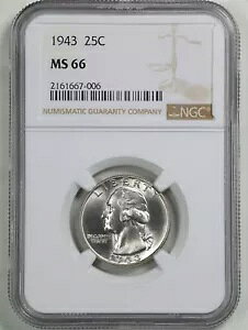 1943 25C Vg NH[^[ h MS66 NGC 2161667-006