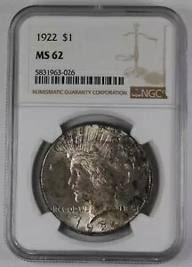 NGC US (1922) 1 h (s[XVo[) MS-62