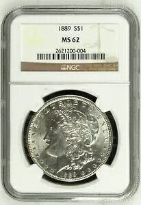 �󏭂ȃv���e�B US 1889 �V���o�[ �����K�� �h�� NGC MS 62