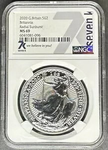 2020 �C�M���X �u���^�j�A ���W�A�� �T���o�[�X�g NGC MS-69�A3 �_�w���� $5 �I�t!