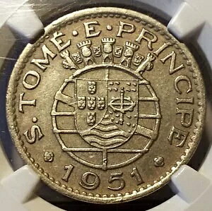 NGC AU55 - �|���g�K���̃Z���g �g�[�}�X & �v�����X 1 �G�X�N�[�h 1951 �R�C�� (��! 18,000 ����!)