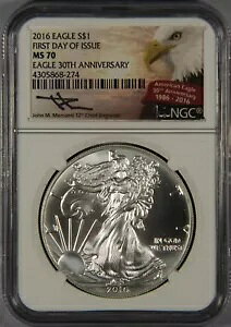 2016 Vo[ C[O h NGC MS70 FDOI 30 NLO W }[JeB TC $1