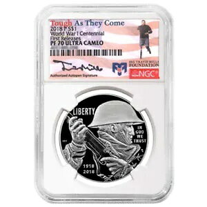 2018-P �v���[�t $1 ��ꎟ���E��� 100 ���N�L�O��h�� NGC PF70UC TravisMills.o...