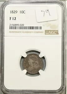 1829 Lbvh oXg _C 10c NGC t@C F 12 #9-020 IWi T[tFX