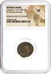 NGC VF ���[�}�� BI �N���E�f�B�E�X 2 ���̃_�u�� �f�i���E�X �S�V�b�N AD268-70 NGC Ancients