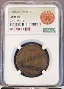 1920 LVR 10 CENTAVOS 10C NGC XF 45 BN nCO[h󏭃L[fCg