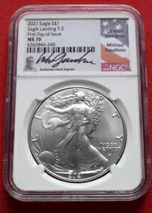 2021 $1 Vo[ C[O ^Cv T 2 NGC MS70 s Gaudioso 