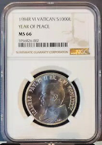 1984 �o�`�J�� �V���o�[ 1000 ���� S1000L ���a�N NGC MS 66 �u���C�g �W�F�� BU