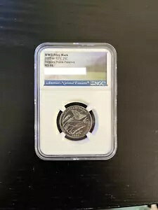 2020 W �g�[���O���X �v���[���[ KS �N�H�[�^�[ 25c NGC MS 66 �v���r�[ �}�[�N V75