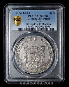 PCGS XF 1753-LM J. PERU �t�F���f�B�i���h 6 ��8 Reales - ����: BKingdom �R���N�V����