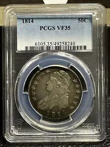 1814 �L���b�v�h�o�X�g �n�[�t�_���[ PCGS XF-35