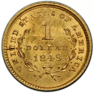 1849 No-L PCGS MS60 z 1,000- 3 ԖڂɒႢh ? _ĈЂъG[ ?