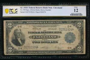 AC Fr 759 1918 $2 �N���[�u�����h FRBN ��� PCGS 12
