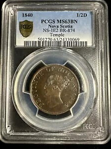 moXRVA 1840 1/2D NS-1E2 PCGS MS63BN ev