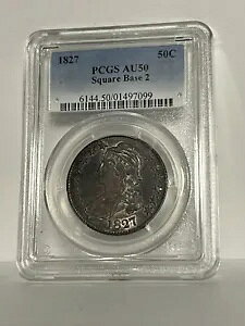 {ɌÂLbvtoXg 0.5 h 1827 PCGS AU-50 XNGAx[X 2