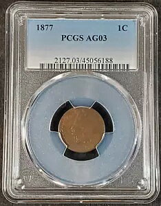 1877 インディアン ヘッド セント PCGS AG03 2127.03/45056188 絶妙なコイン レア
