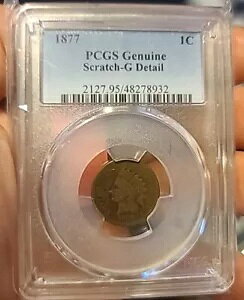 1877 インディアン ヘッド ペニー G 詳細 PCG