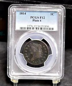 1814 [W Zg - v[ 4 - PCGS F12 (#50975-L)