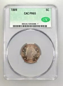 1889 5C oeB jbP CACG PR65 (CAC)