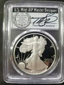1992 S �v���[�t �A�����J�� �V���o�[ �C�[�O�� 1�I���X PCGS PR70DCAM �g�[�}�X �N���[�u�����h POP 7 ���A