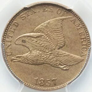 �t���C���O�C�[�O���Z���g1857 PCGS AU-58�I�f�G��PQ�i�v���~�A���i���j�R�C���I������Unc
