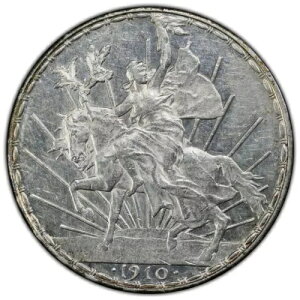 LVR: Estados Unidos 1910 Peso "Caballito" PCGS AU-58ALVRVeBǁB