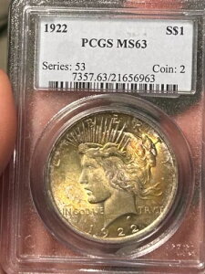 1922 MS63 $1 s[X _[ PCGS V[Y z_[ J[ GNXv[W