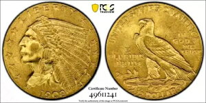1908 $2.50 * PCGS MS64  �S�[���h �V�[���h  INDIAN Head Quarter EAGLE $3,250++ BRIGHT
