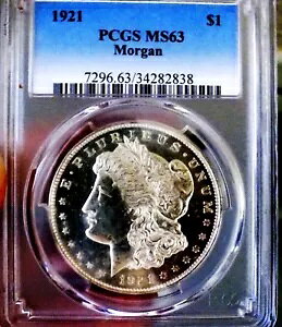 [K Vo[ _[ 1921 P PCGS MS 63++++ It O[h ObV[ PL/DMPL X^[ PQ