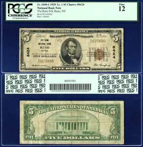 USA 1929 ^Cv 1 $5 ms lo_ ECOtB[h PCGS t@C 12