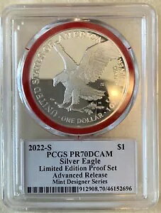2022 S-�A�����J�� �V���o�[ �C�[�O��-PCGS-PR70DCAM-�����-Adv�B�����~���g�f�U�C�i�[