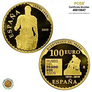 �X�y�C�� 2019M ?100 ���I�[�l ���I�[�j �v���h���p�� 200 �N DCAM PCGS PR 69 +COA �g�b�v �|�b�v