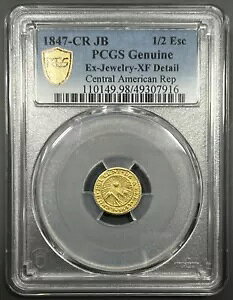 1847-CR JB PCGS XF �f�B�e�[�� ���ċ��a�� 1/2 �S�[���h �G�X�N�[�h