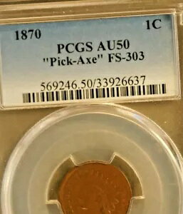 1870 CfBA Zg PCGSAsbP AU50 FS-303 ~ lC̕i