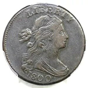 1800 S-207 R-3 PCGS VF �f�B�e�[�� �h���[�v �o�X�g ���[�W �Z���g �R�C�� 1c