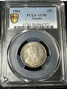 Ji_ 1904 25 Zg PCGS AU50