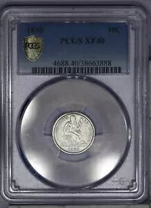 1880 ���o�e�B �V�[�e�b�h �_�C�� 10c PCGS XF40 EF40 F-103 R-5 ��!�|���h