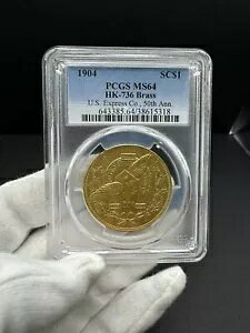 1904 US Express Co�A50 ���N�L�O������h�� - HK-736 �^�J PCGS MS64