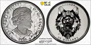 2019 カナダ $25 ウルフ マルチファセット ハイ レリーフ 1オンス エクストラオーディナリー PCGS PR69DCAM