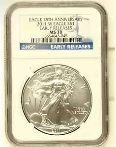 2011 W �o�[�j�b�V���V���o�[ �C�[�O�� NGC MS70 ���������[�X - 25 ���N