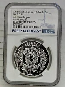 2019-P American Legion 99.9% Vo[ _[ v[t NGC PR70 DCAM $1 gbv |bv