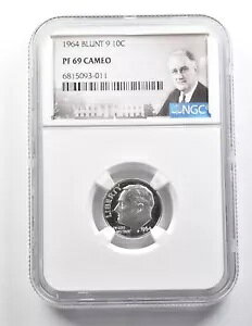 1964 ���[�Y�x���g �_�C�� �u�����g 9 PF69 �J���I NGC *9502