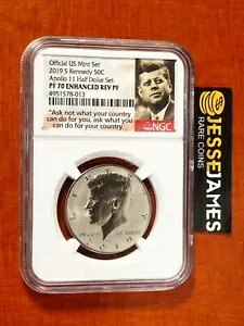 2019 S 50C �������o�[�X�v���[�t KENNEDY �n�[�t�_���[ NGC PF70 (APOLLO �Z�b�g����)