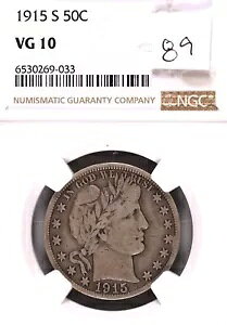 1915-S �o�[�o�[ �V���o�[ �n�[�t�_���[ NGC VG-10 #9-033