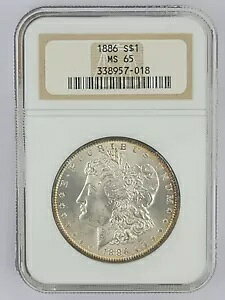 1886 ���[�K�� �V���o�[ �h�� ���͓I�Ȕ��������F NGC MS 65 ���B���e�[�W �X�g�b�N