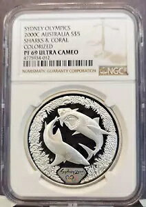 2000 I[XgA Vo[ 5 h TƃR[ J[CY NGC PF 69 Eg JI