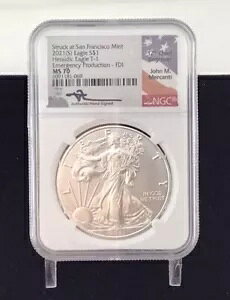 2021 (S) Eagle Heraldic Eagle T-1 �ً}���Y MS70 �T�C�����胁���J���e�B