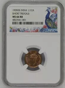 1939(B) V[g gtHC 1/12 Ai KG VI p̃Ch - NGC O[h MS 66 RB